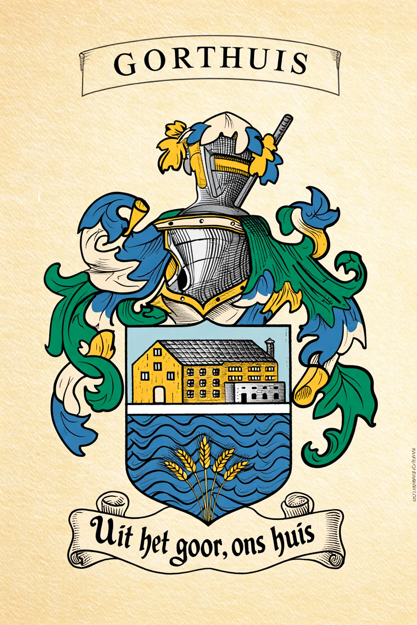 Familiewapen van de achternaam GORTHUIS (vergrendeld)