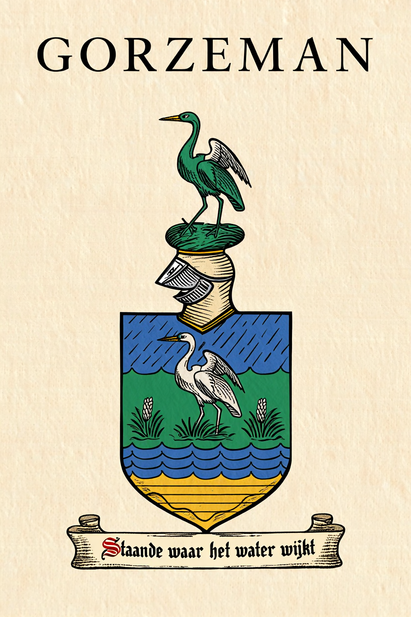 Familiewapen van de achternaam GORZEMAN (vergrendeld)