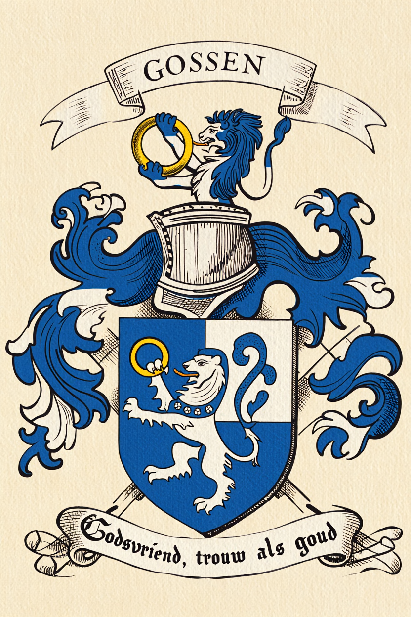 Familiewapen van de achternaam GOSSEN (vergrendeld)