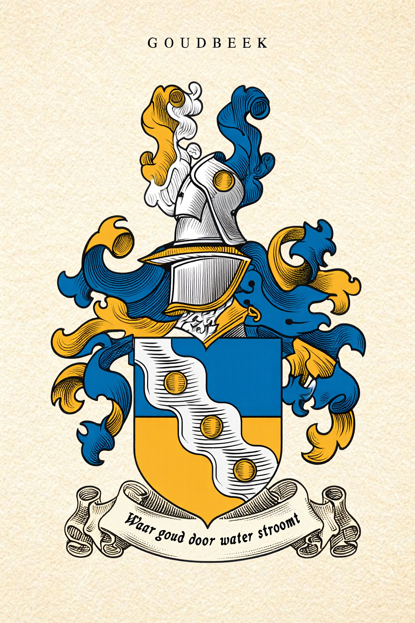 Familiewapen van de achternaam GOUDBEEK (vergrendeld)