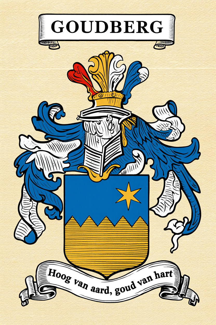 Familiewapen van de achternaam GOUDBERG (vergrendeld)