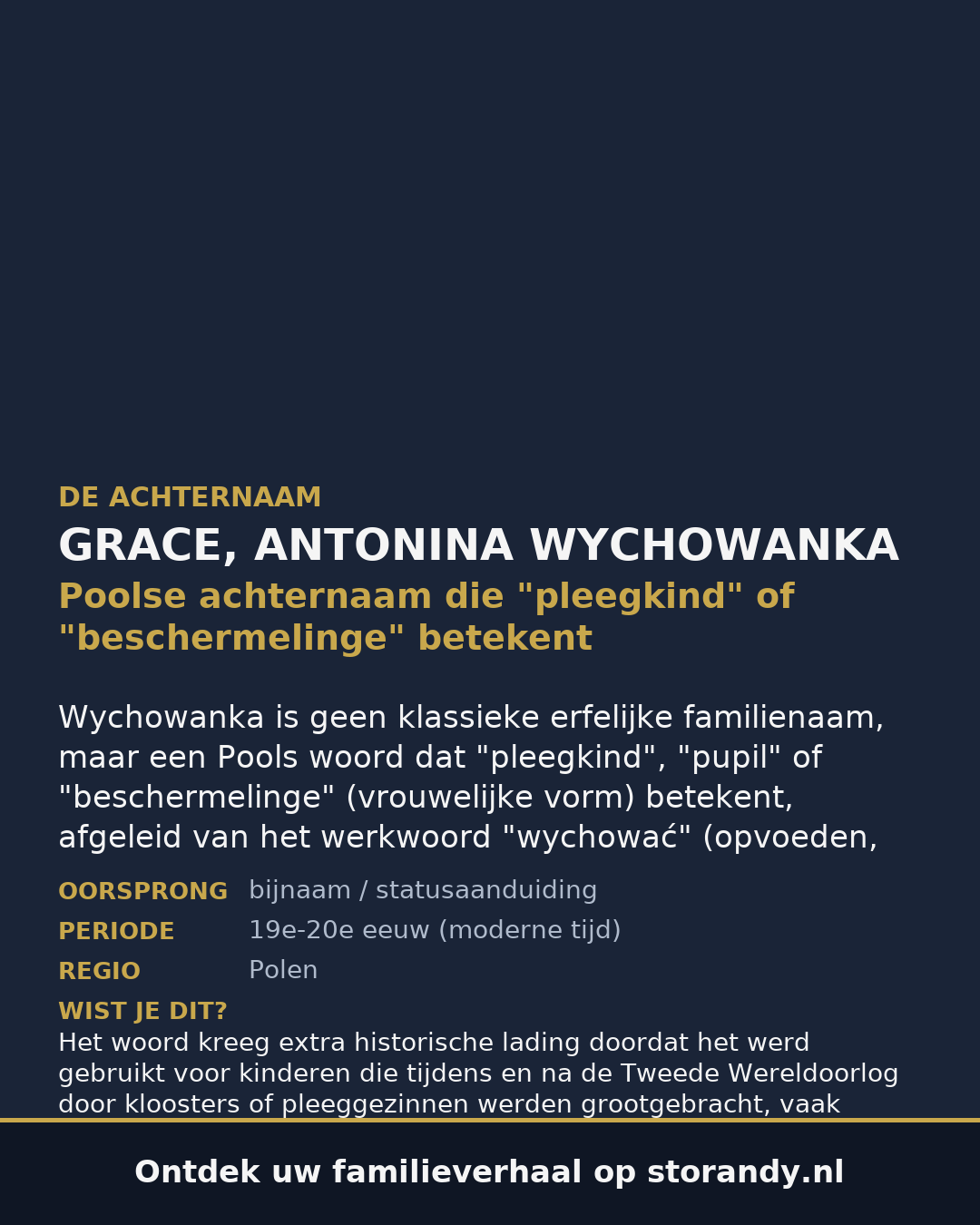Familiewapen van de achternaam GRACE, ANTONINA WYCHOWANKA