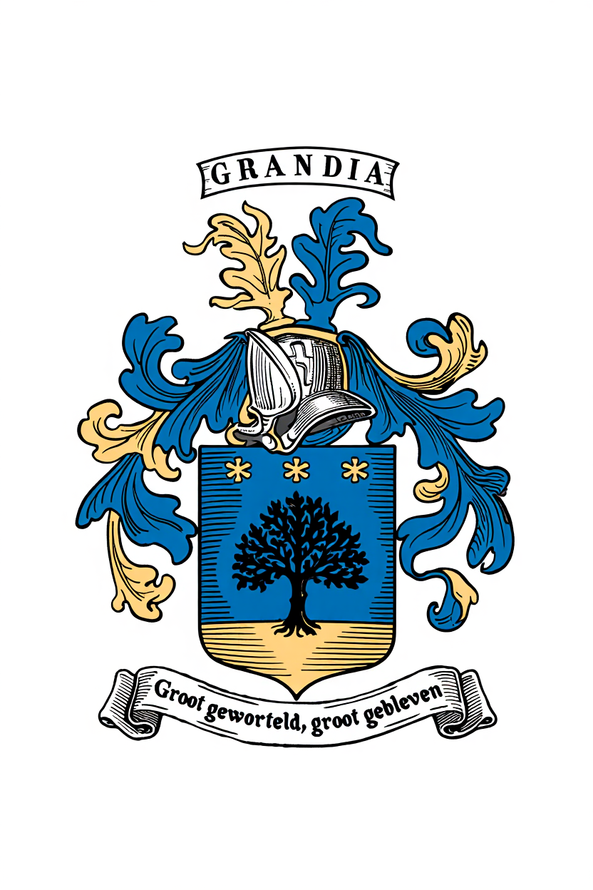 Familiewapen van de achternaam GRANDIA (vergrendeld)