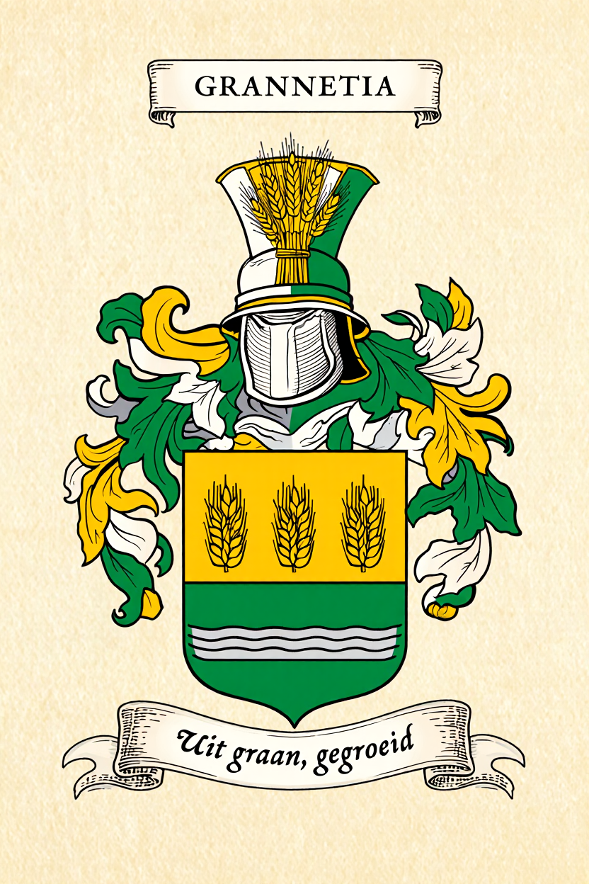 Familiewapen van de achternaam GRANNETIA (vergrendeld)