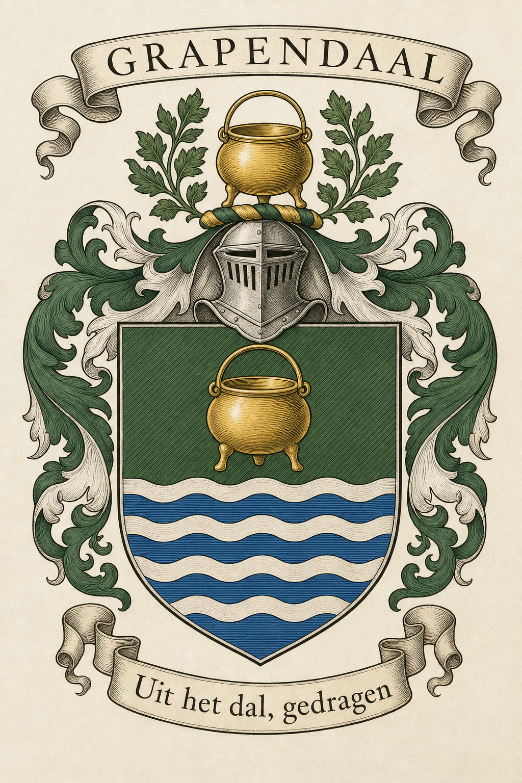 Familiewapen van de achternaam GRAPENDAAL (vergrendeld)