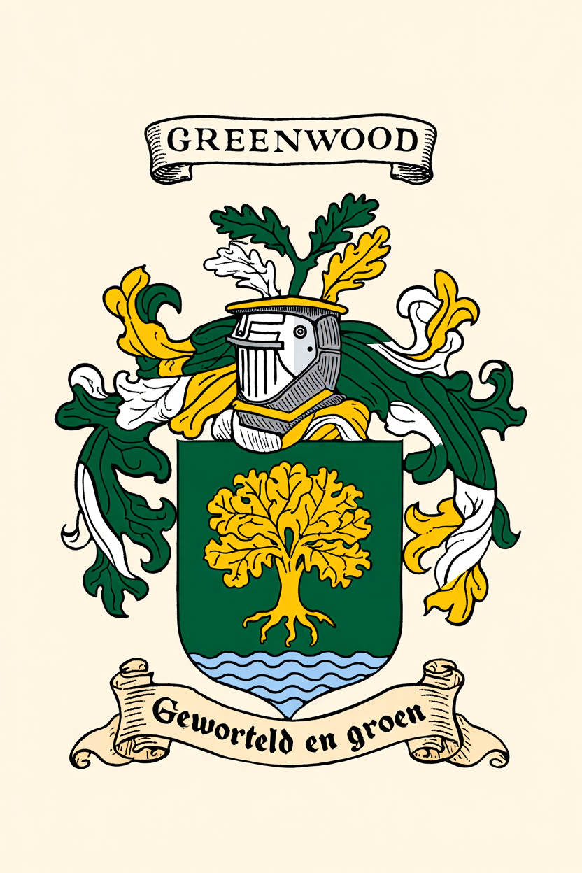 Familiewapen van de achternaam GREENWOOD