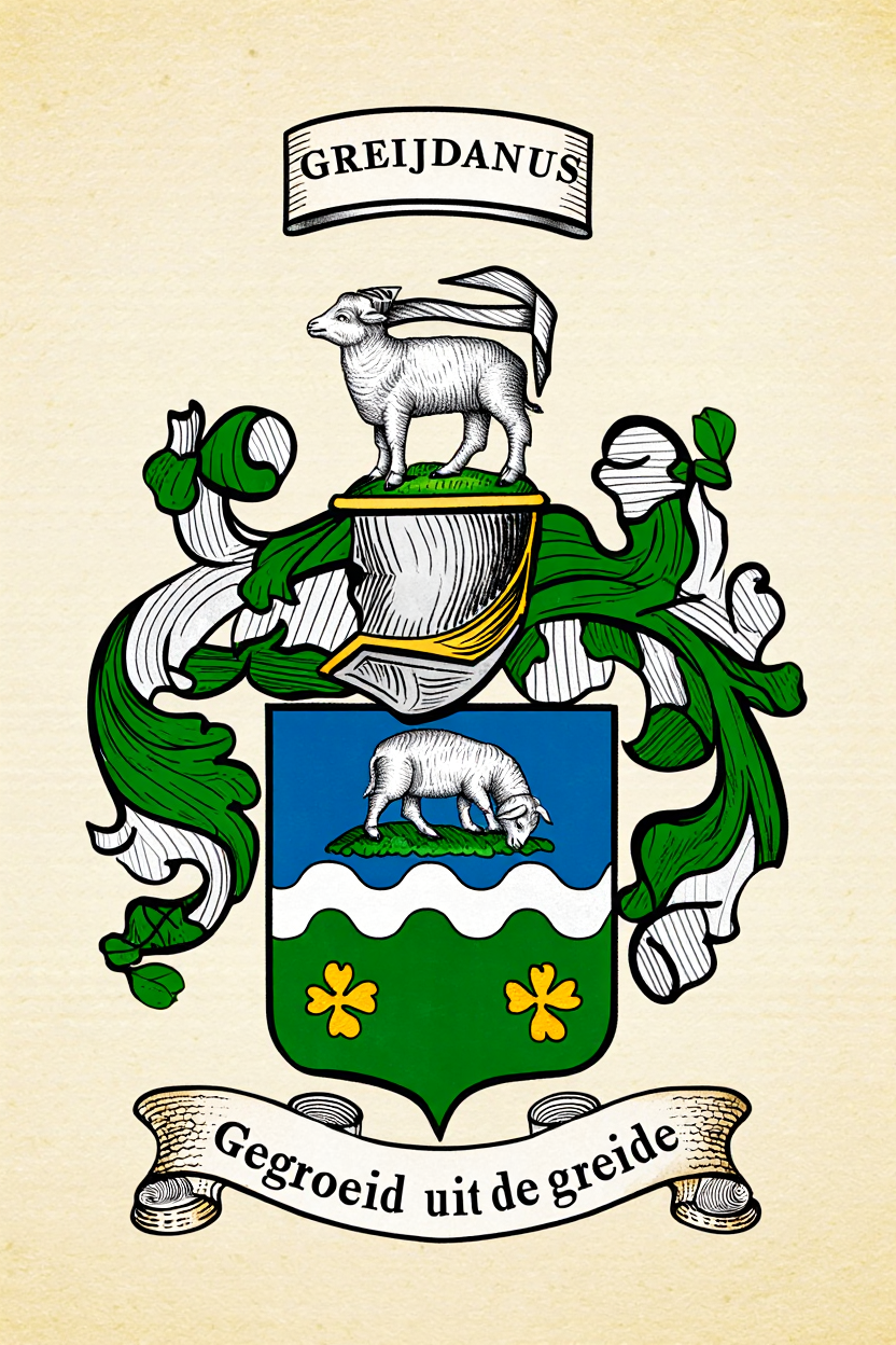 Familiewapen van de achternaam GREIJDANUS (vergrendeld)