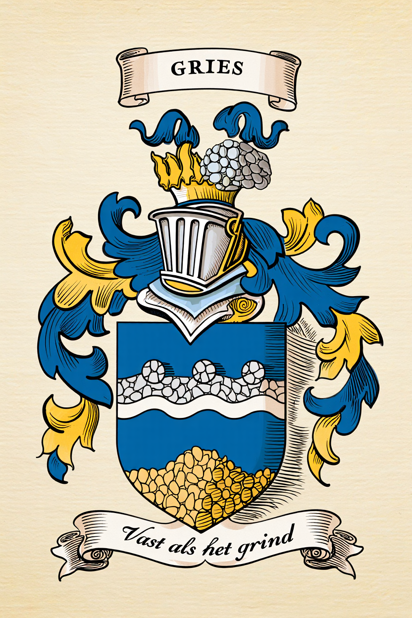 Familiewapen van de achternaam GRIES (vergrendeld)