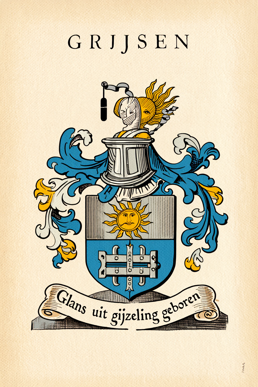 Familiewapen van de achternaam GRIJSEN (vergrendeld)