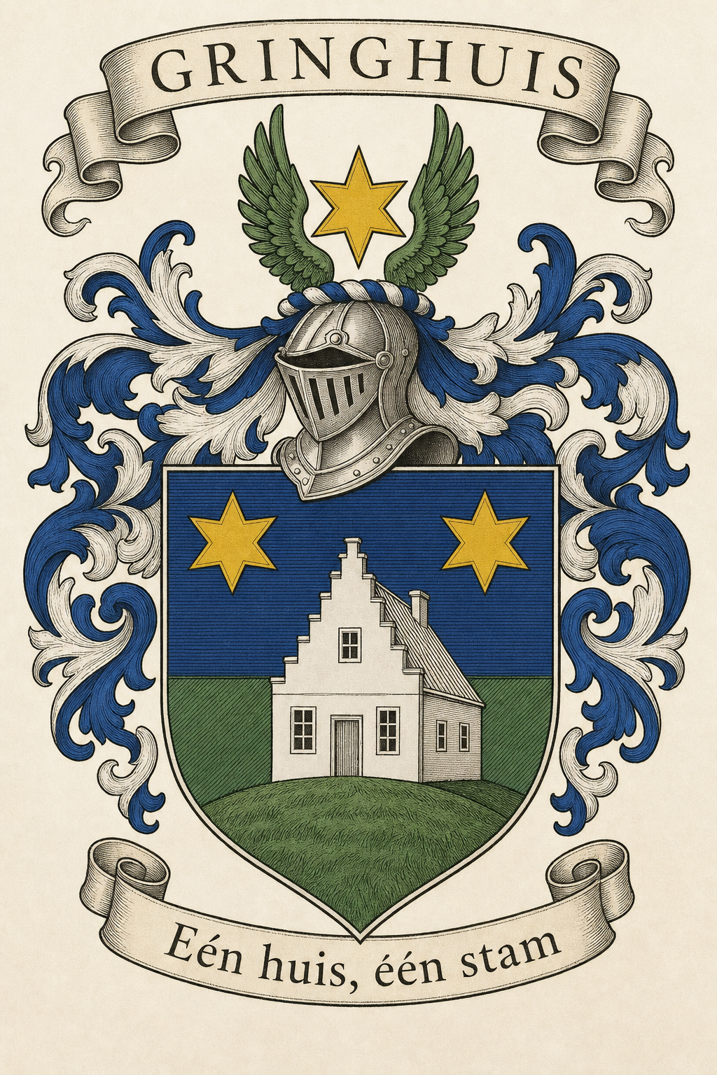 Familiewapen van de achternaam GRINGHUIS (vergrendeld)