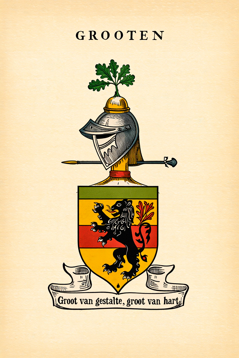 Familiewapen van de achternaam GROOTEN (vergrendeld)