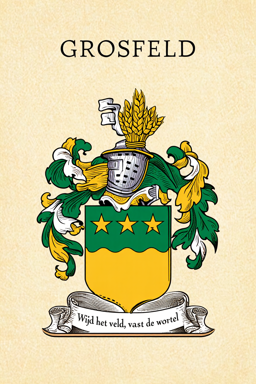 Familiewapen van de achternaam GROSFELD (vergrendeld)