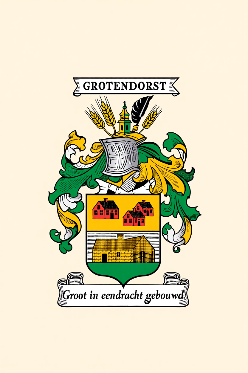 Familiewapen van de achternaam GROTENDORST (vergrendeld)