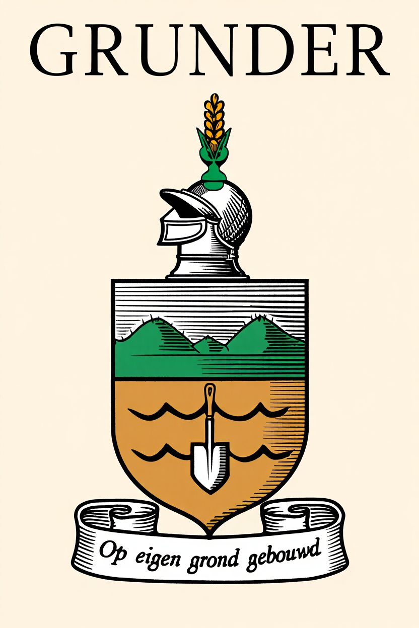 Familiewapen van de achternaam GRUNDER (vergrendeld)