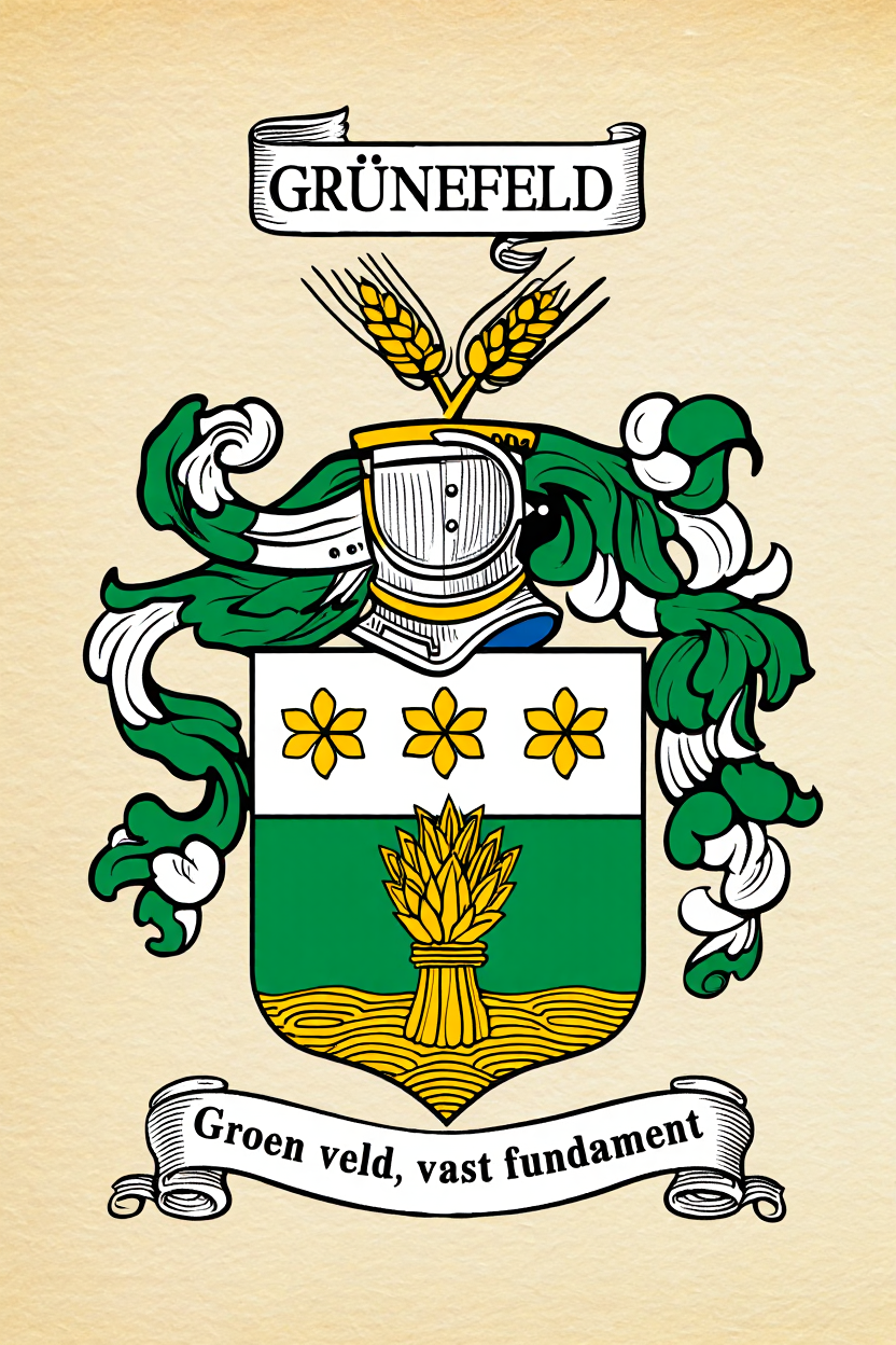 Familiewapen van de achternaam GRÜNEFELD (vergrendeld)