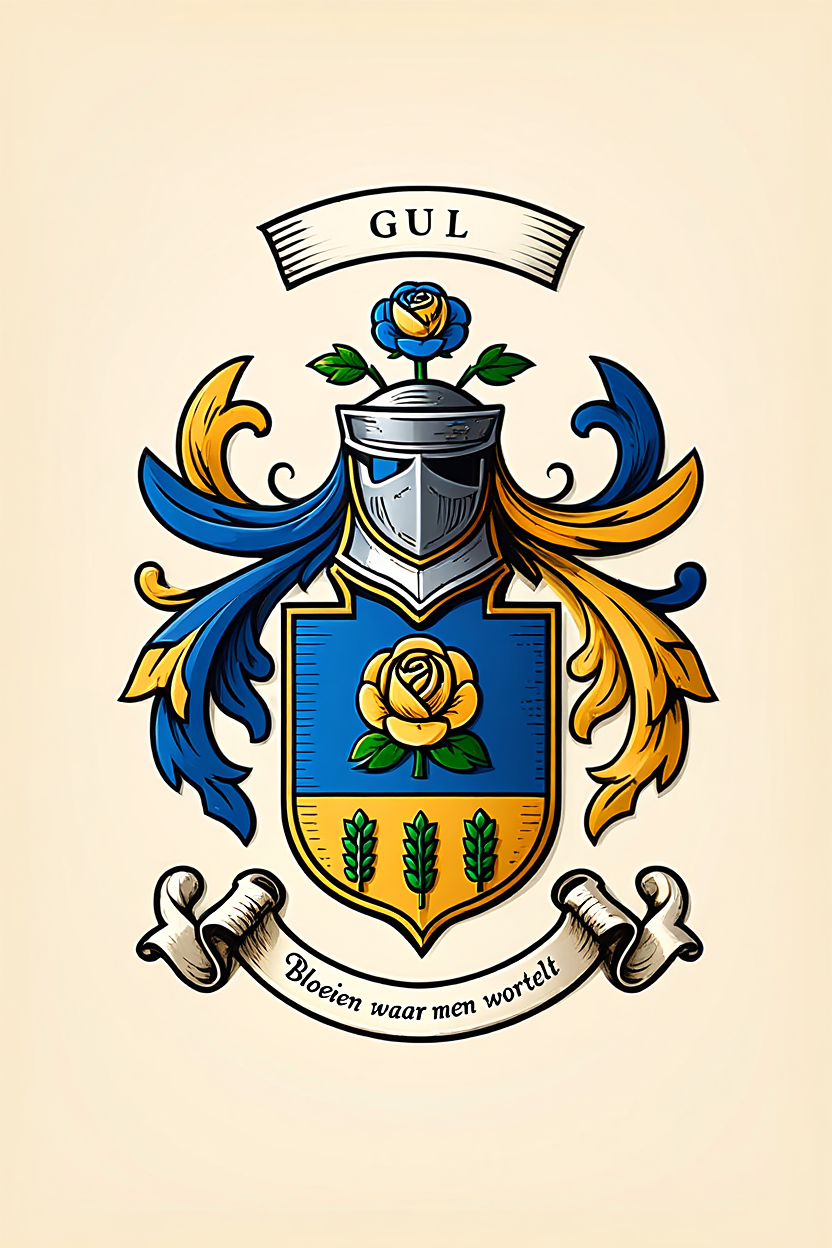 Familiewapen van de achternaam GUL (vergrendeld)