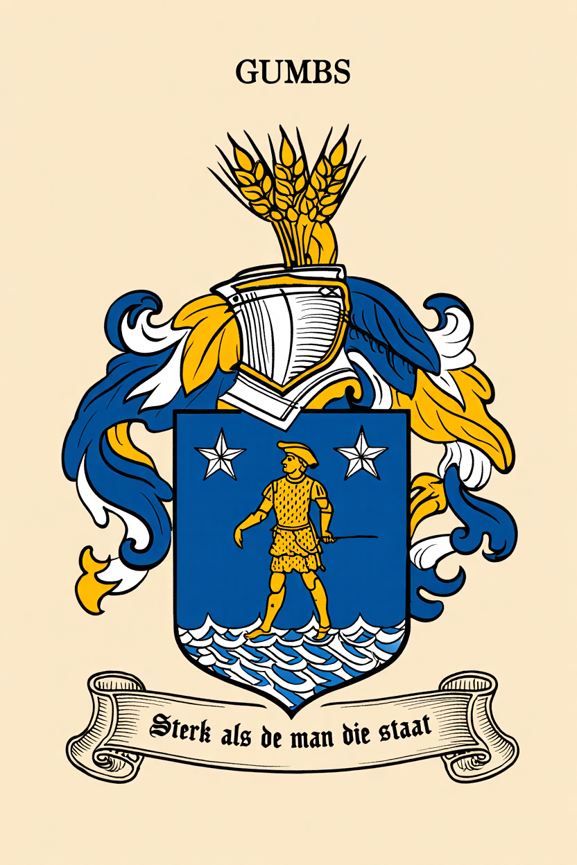 Familiewapen van de achternaam GUMBS (vergrendeld)