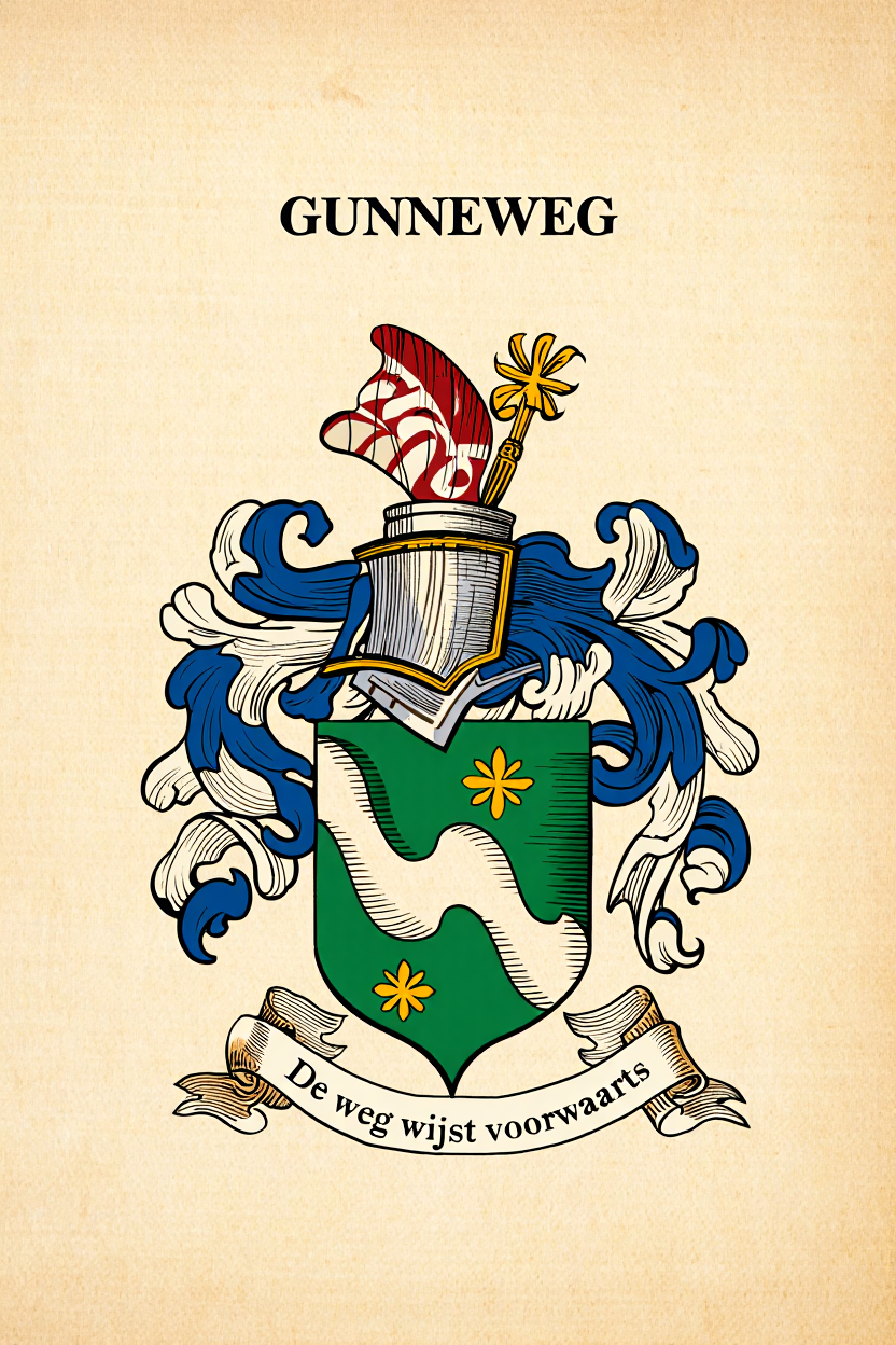 Familiewapen van de achternaam GUNNEWEG (vergrendeld)