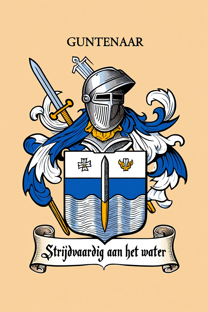 Familiewapen van de achternaam GUNTENAAR (vergrendeld)