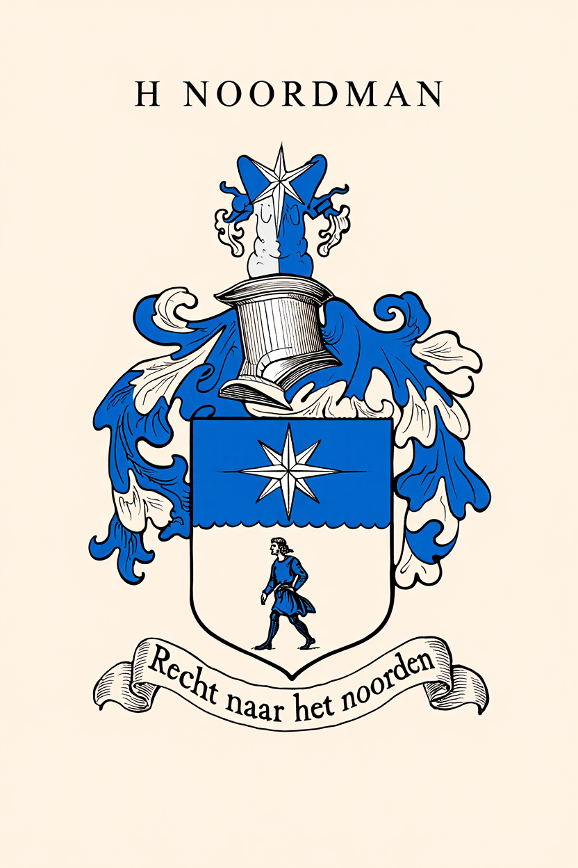 Familiewapen van de achternaam H NOORDMAN (vergrendeld)