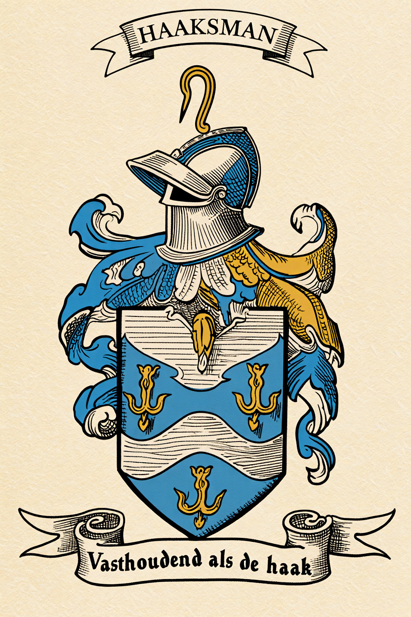 Familiewapen van de achternaam HAAKSMAN (vergrendeld)