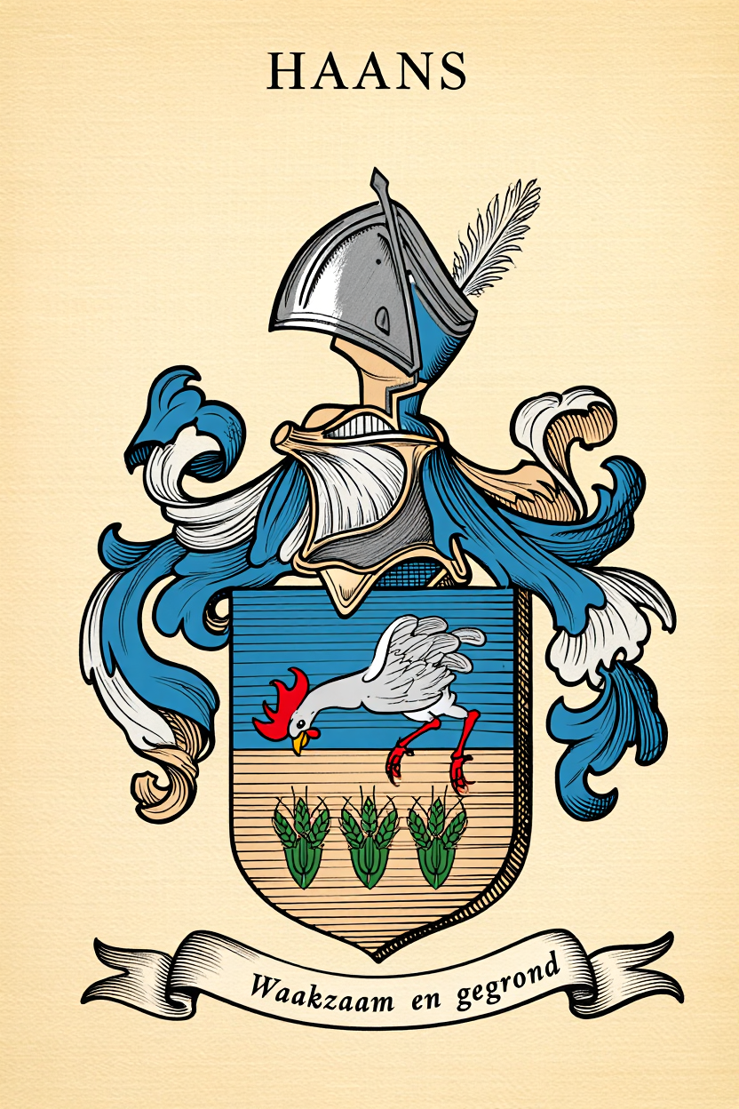 Familiewapen van de achternaam HAANS