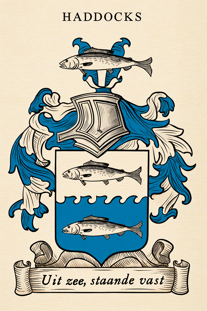 Familiewapen van de achternaam HADDOCKS (vergrendeld)
