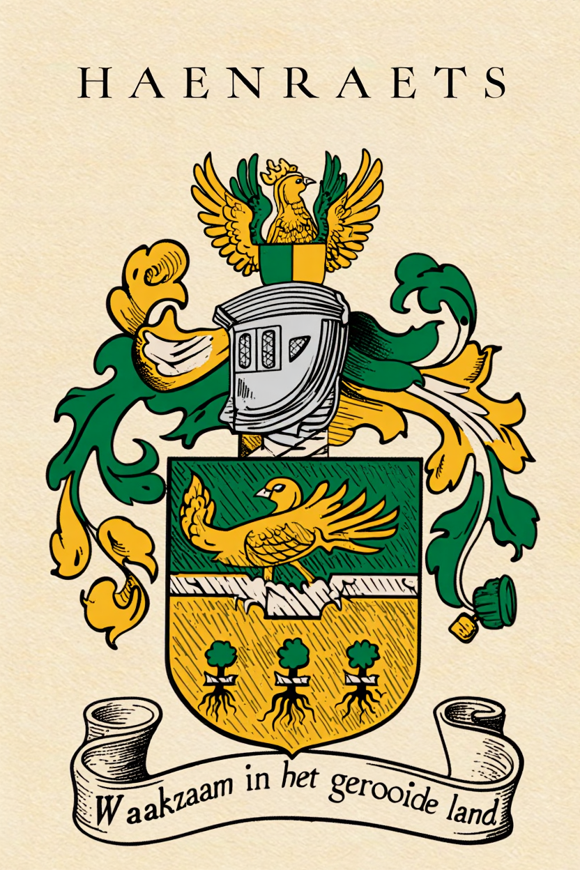 Familiewapen van de achternaam HAENRAETS