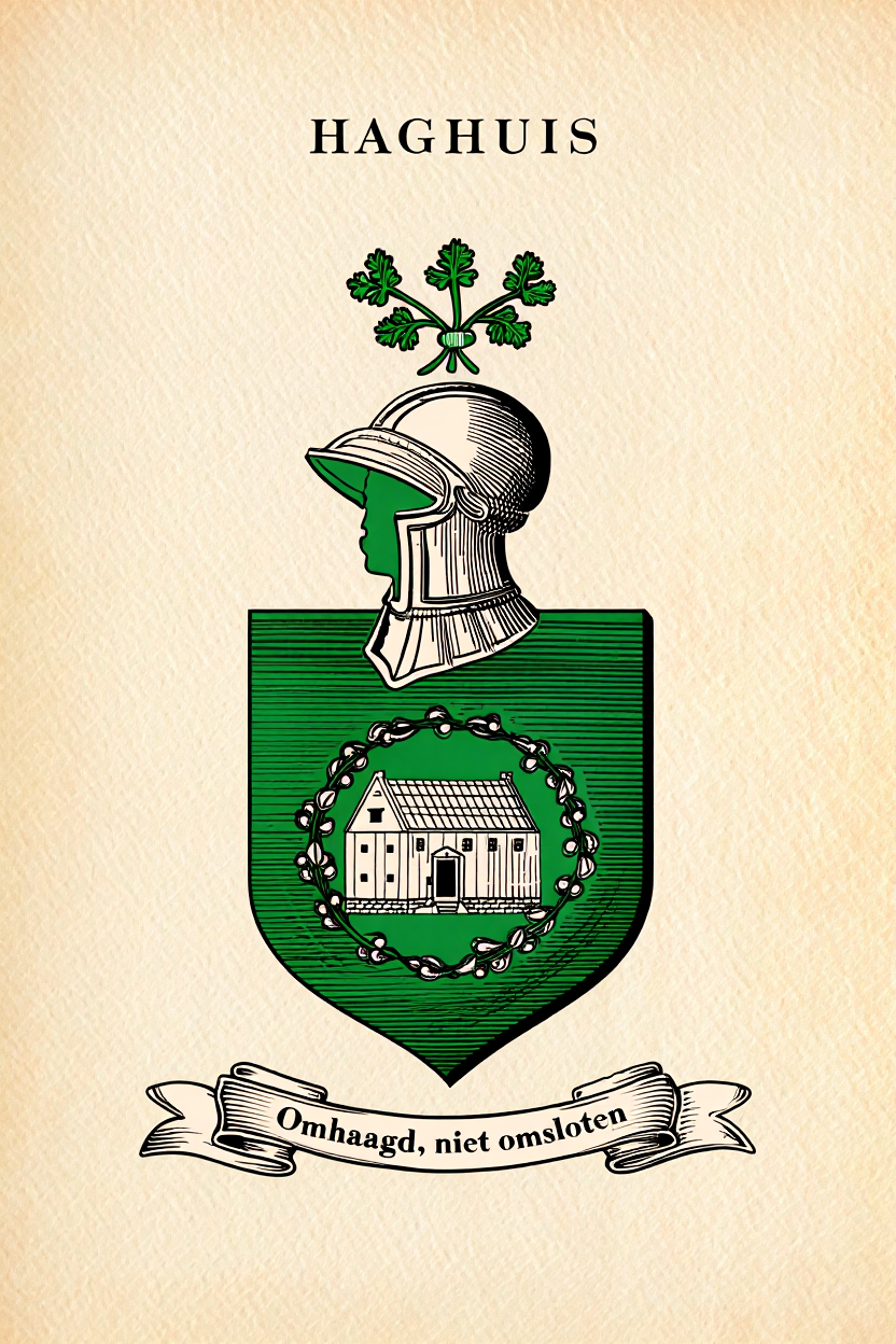 Familiewapen van de achternaam HAGHUIS (vergrendeld)