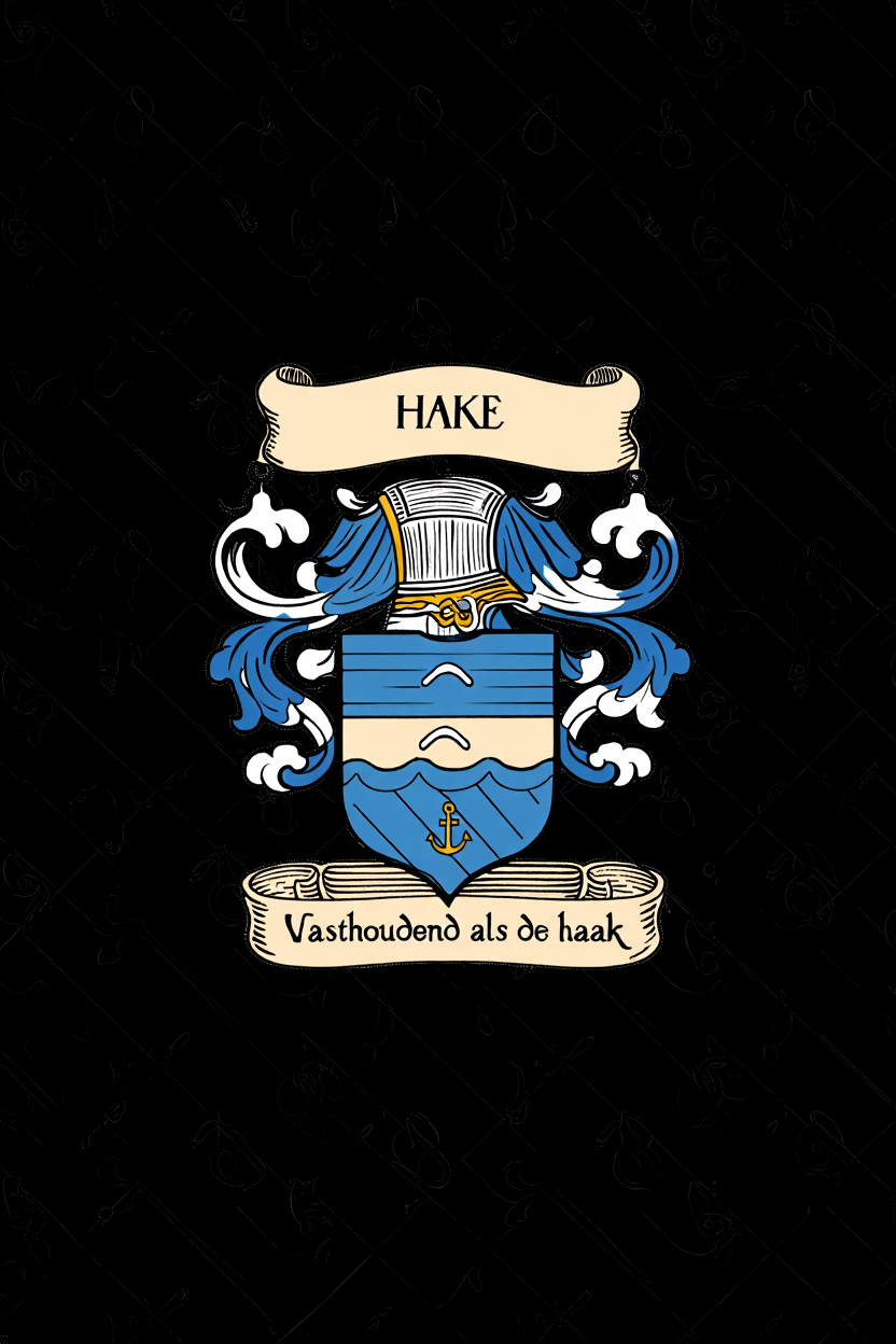 Familiewapen van de achternaam HAKE (vergrendeld)