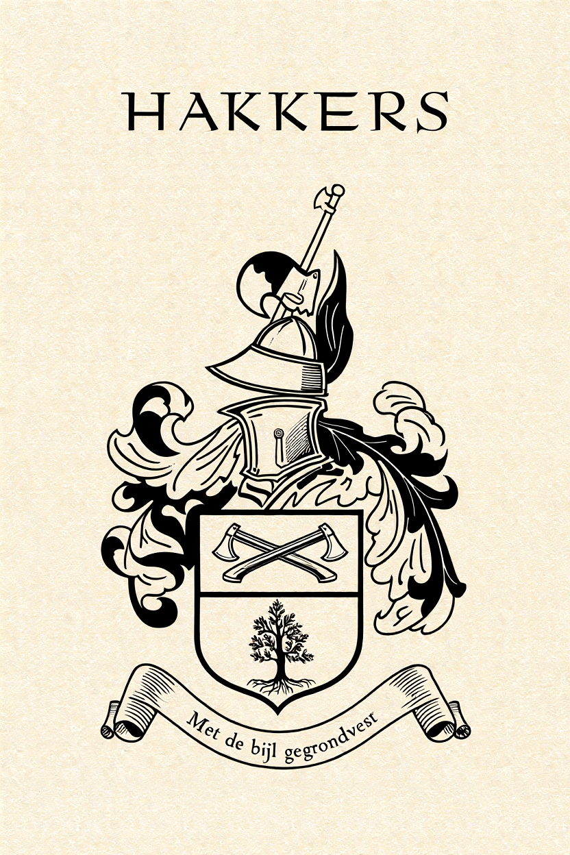 Familiewapen van de achternaam HAKKERS (vergrendeld)