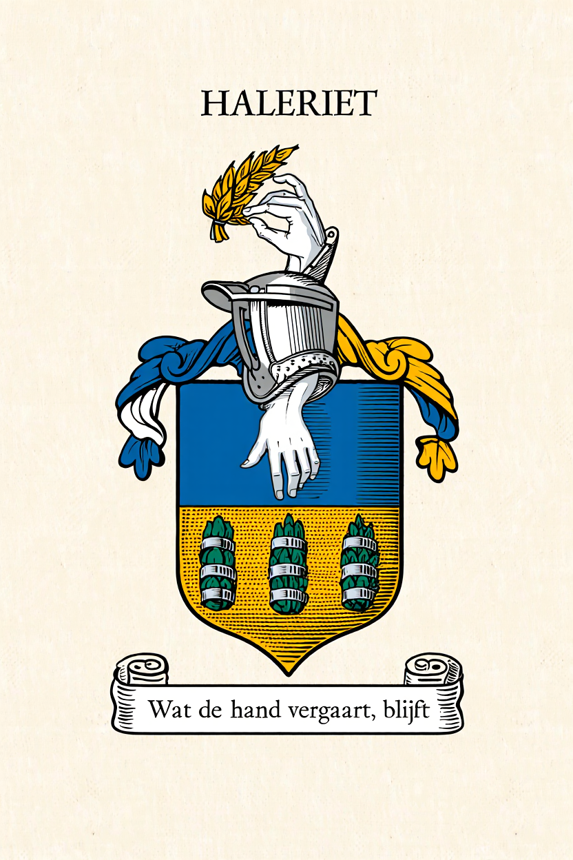 Familiewapen van de achternaam HALERIET (vergrendeld)