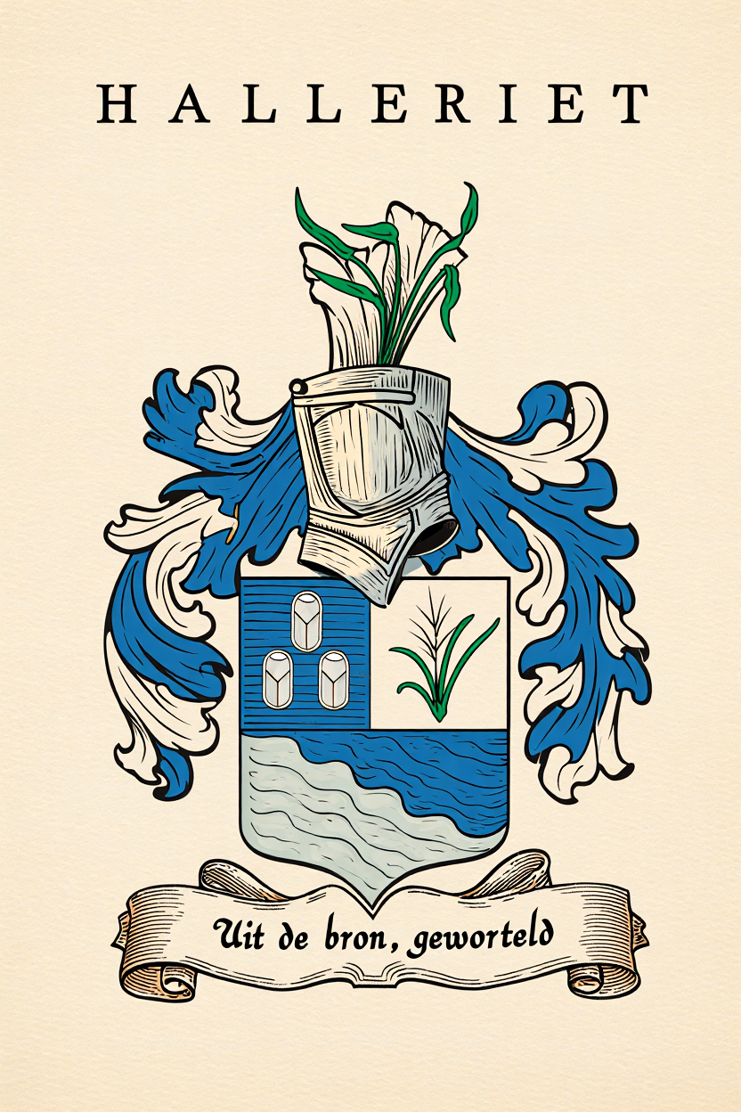 Familiewapen van de achternaam HALLERIET (vergrendeld)