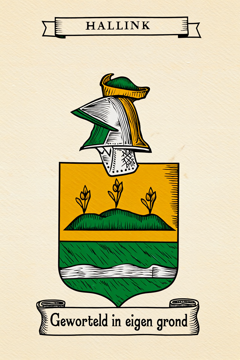 Familiewapen van de achternaam HALLINK (vergrendeld)