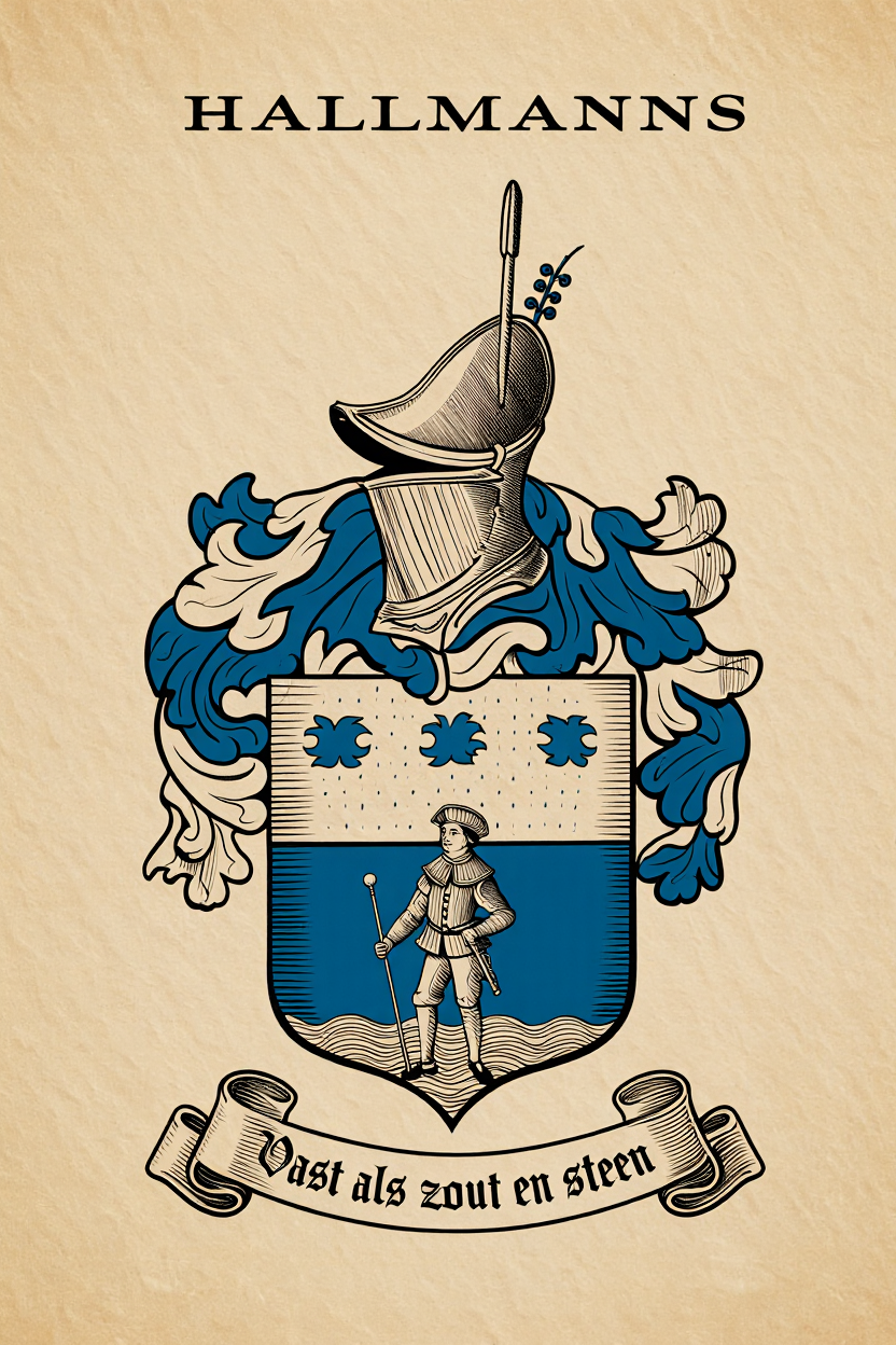 Familiewapen van de achternaam HALLMANNS (vergrendeld)