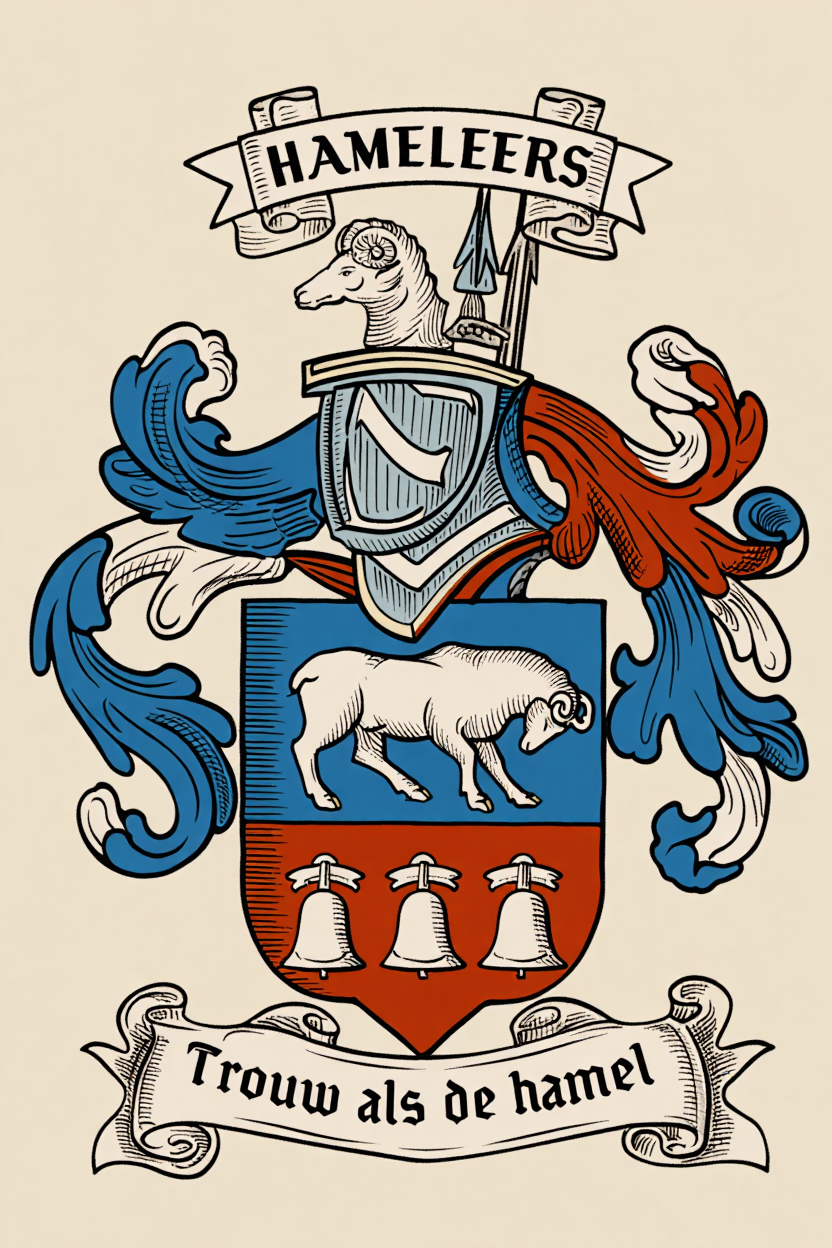 Familiewapen van de achternaam HAMELEERS (vergrendeld)