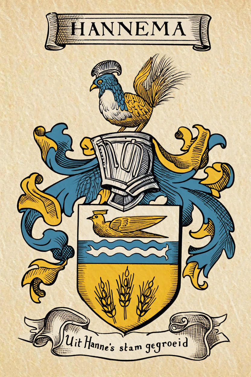 Familiewapen van de achternaam HANNEMA