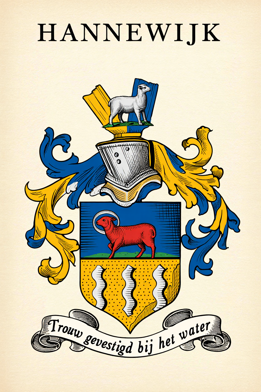 Familiewapen van de achternaam HANNEWIJK (vergrendeld)