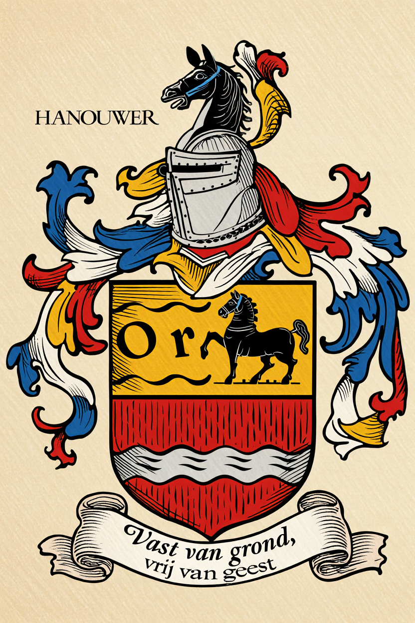 Familiewapen van de achternaam HANOUWER (vergrendeld)