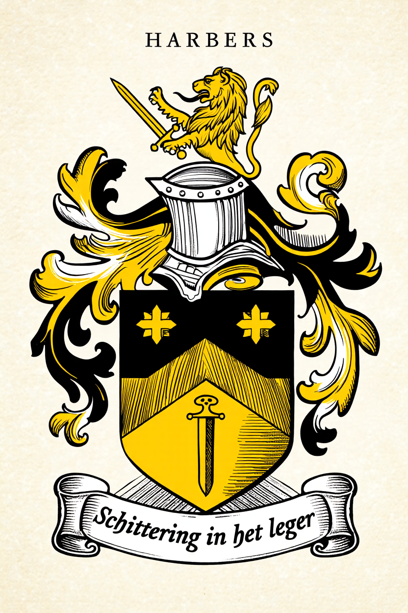 Familiewapen van de achternaam HARBERS (vergrendeld)