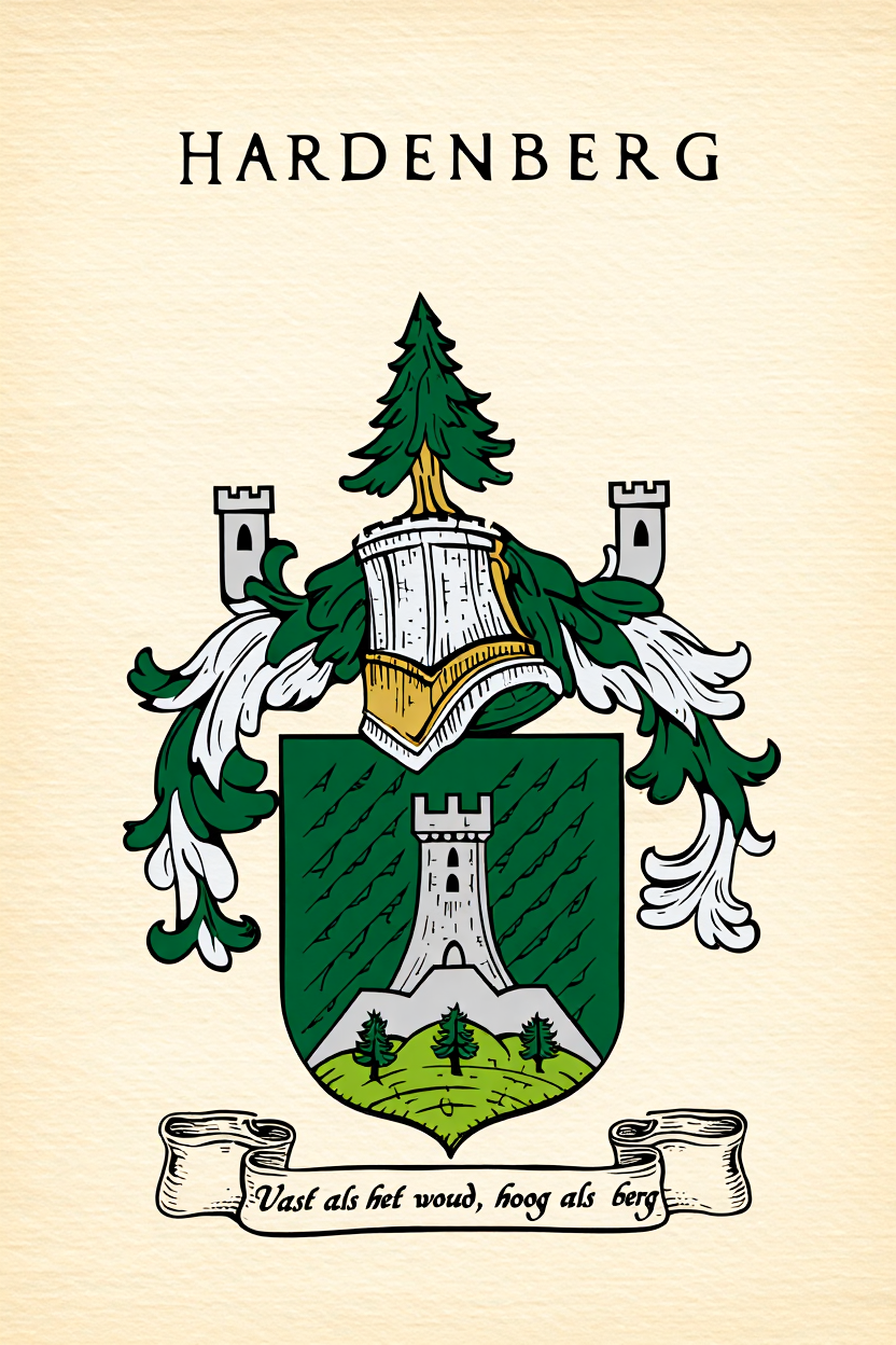 Familiewapen van de achternaam HARDENBERG (vergrendeld)