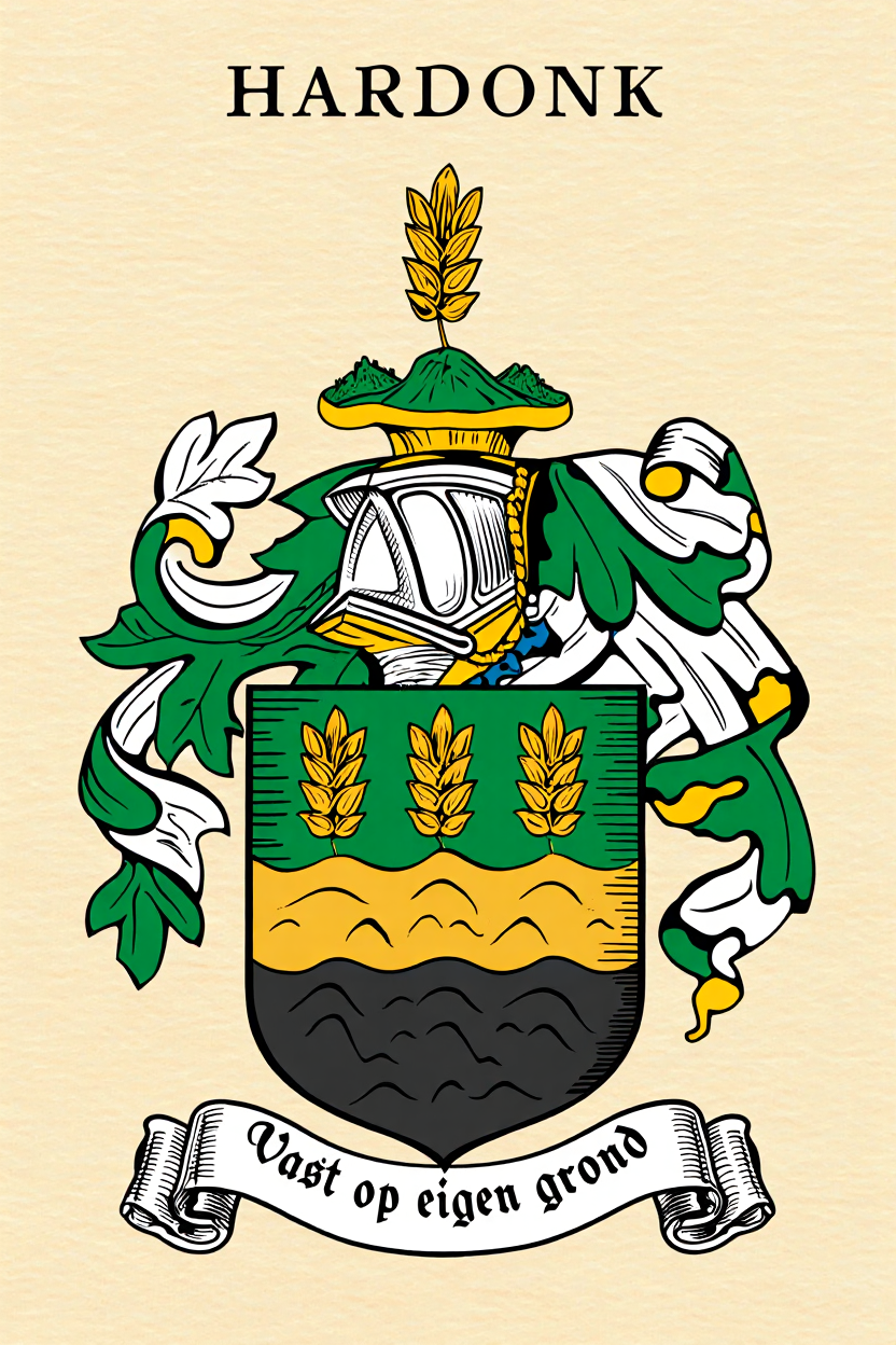 Familiewapen van de achternaam HARDONK