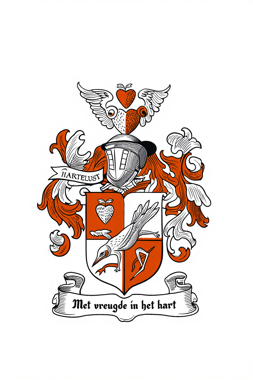 Familiewapen van de achternaam HARTELUST (vergrendeld)