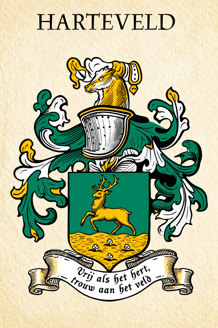 Familiewapen van de achternaam HARTEVELD