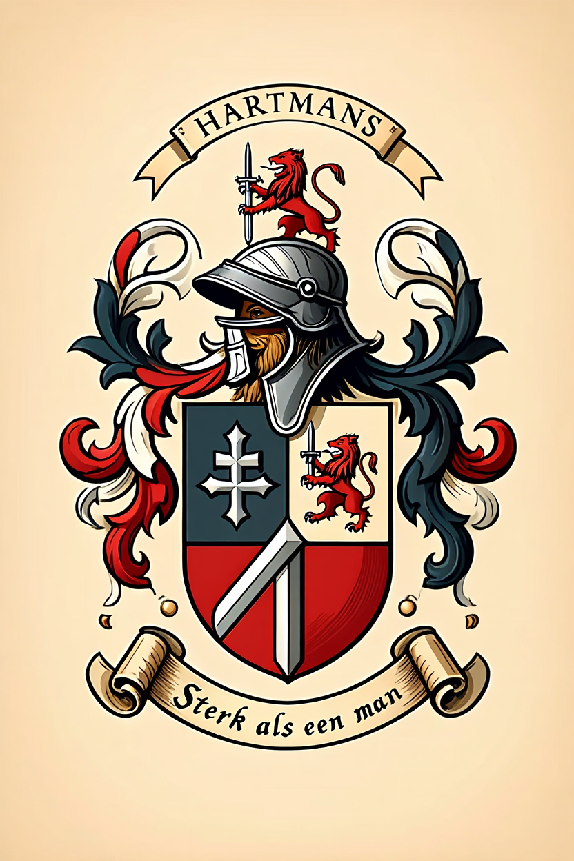 Familiewapen van de achternaam HARTMANS (vergrendeld)