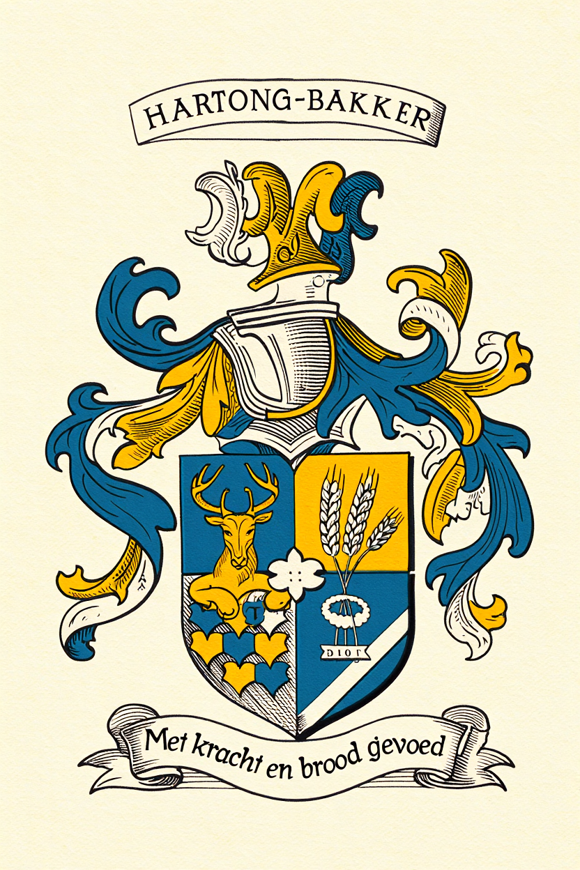 Familiewapen van de achternaam HARTONG-BAKKER