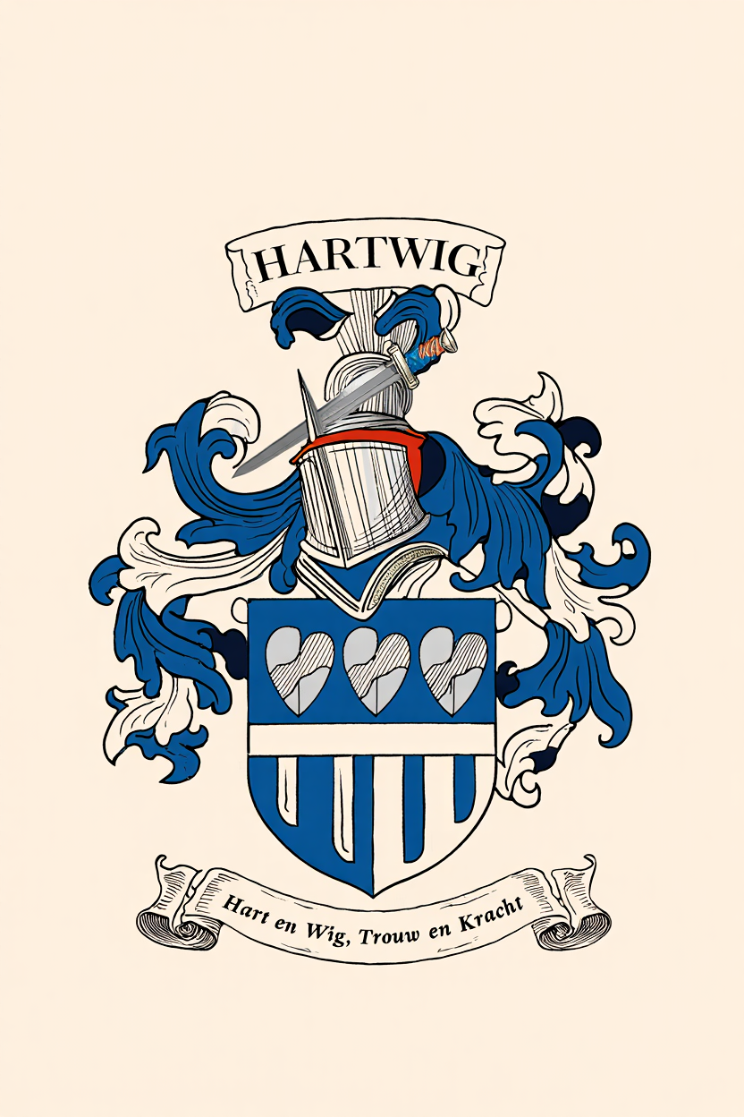 Familiewapen van de achternaam HARTWIG (vergrendeld)