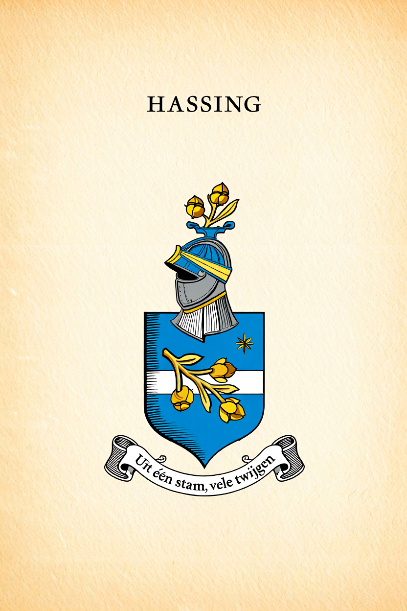 Familiewapen van de achternaam HASSING (vergrendeld)