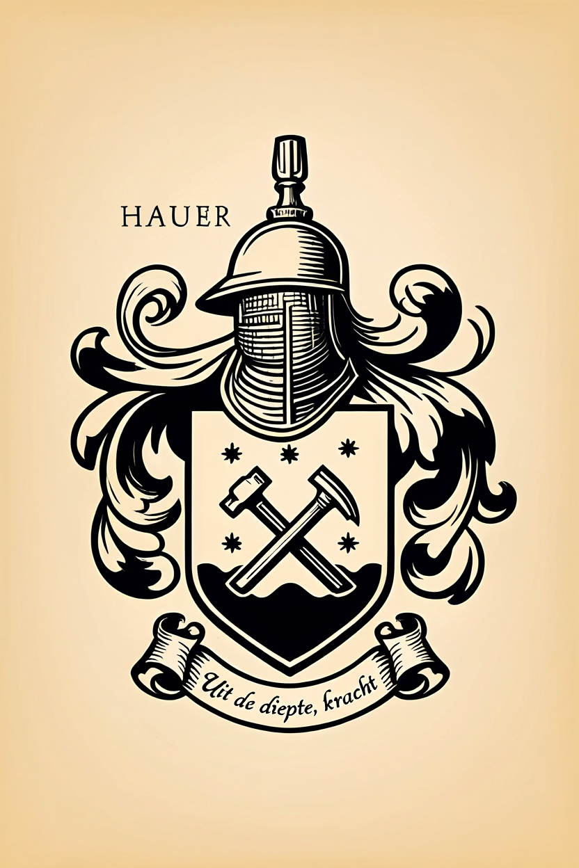 Familiewapen van de achternaam HAUER (vergrendeld)