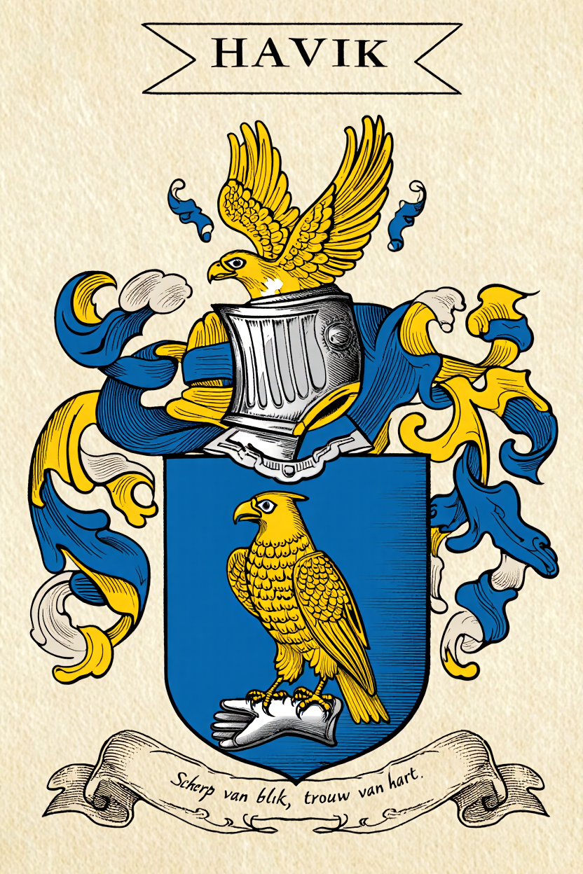 Familiewapen van de achternaam HAVIK (vergrendeld)